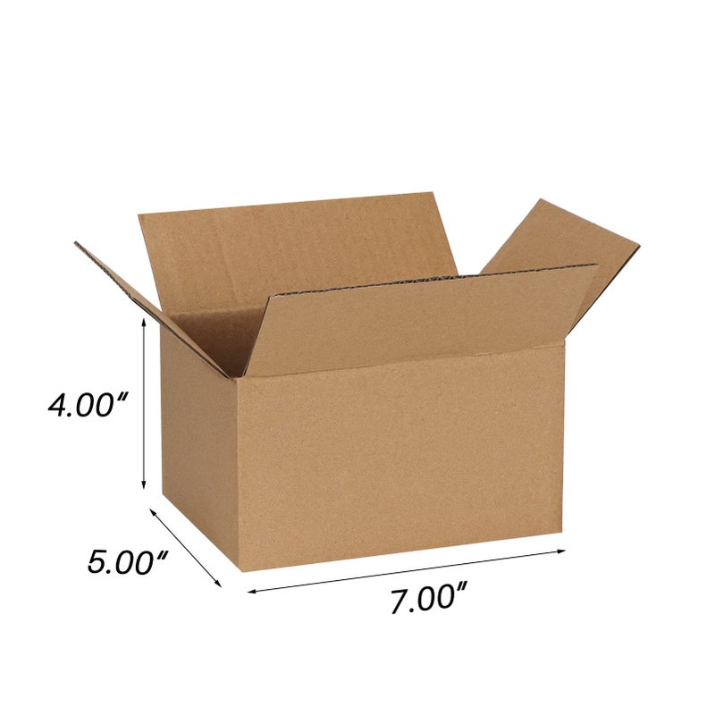 ZBEIVAN 7x5x4 Inches Shipping Boxes Pack of 25, Small Corrugated Cardboard Box for Business Mailing Packaging, Brown - Image 2